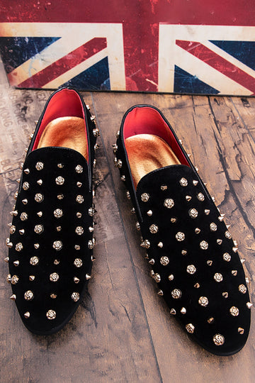 Mænds læder afslappede sko med knopper